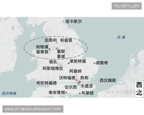 英超球队所在地区分布图
